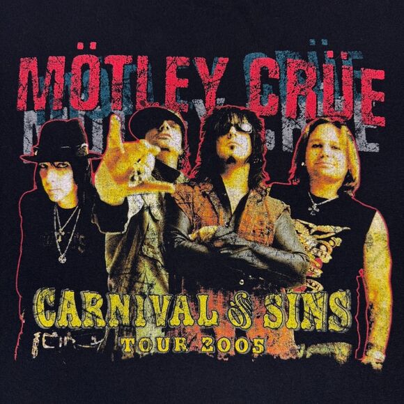 VTG NOS Motley Crue 2005 Carnival of Sins Tour "F*CK THE REST" Concert Tee - 2XL - Picture 3 of 7